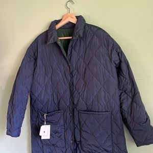Tiny Big Sister Blue quilted jacket